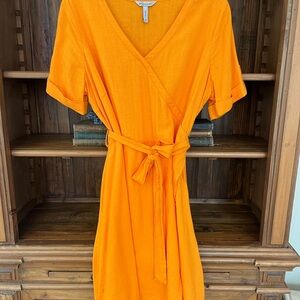 Orange Wrap Dress